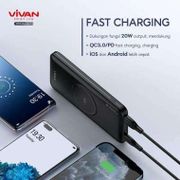 VIVAN Powerbank 10000 mAh VPB-W11 Wireless 3 Output Fast Charging 20W