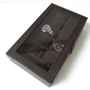 kotak/box jam tangan isi 12 full coklat