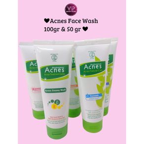 ⭐vip⭐ acnes face wash 100 gr dan 50 gr - crmywash hijau 100gr
