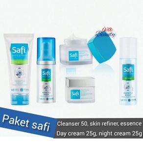 [PAKET] SAFI Glowing White Expert isi 5 pcs /DAY/ NIGHT CREAM/TONER/ESSENCE/CLEANSER