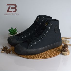 MOBATIC PASSION HIGH ALL BLACK LOKAL BRAND - SEPATU SNEAKERS PRIA WANITA DEWASA TERBARU 2023 SEPATU COWOK CEWEK KEREN BUAT GAYA SEPATU SEKOLAH PRIA WANITA LAKI LAKI PEREMPUAN SD SMP SMA HITAM PUTIH CASUAL CANVAS CONVERSE70S ALL STAR VENTELA AEROSTREET PVN
