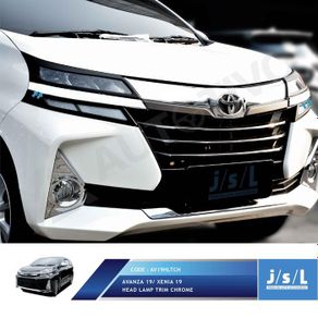 jsl lis garnish depan avanza xenia 2019 head lamp trim chrome
