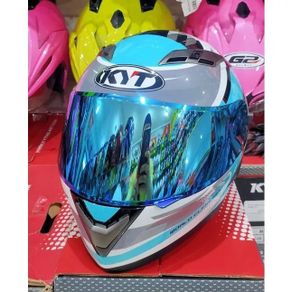 flat visor kyt vendetta 2 iridium blue