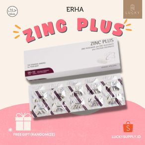 [FREE GIFT] Erha Zinc Plus Vitamin C Kapsul 60's Suplemen jerawat