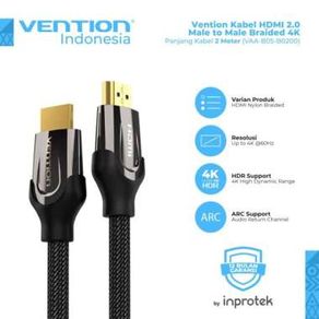 [2M - B05] Vention Kabel High Speed Nylon Braided HDMI v2.0 4K