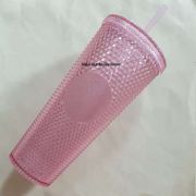 Starbucks Tumbler Venti Cold Cup Studded Bling Blink Glittering Pink