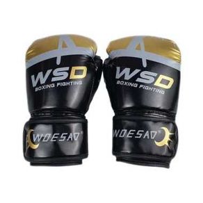 GLO - WOESAD Sarung Tangan Tinju MMA Boxing Muay Thai Glove WSD-85 Ukuran 10 OZ Warna Hitam