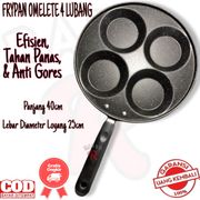 Teflon Panci Telur Omelette Anti Lengket/ Frypan Omelette 4 Lubang/ Wajan Teplon Loyang Alumunium