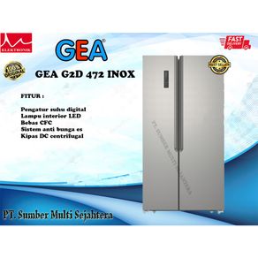 GEA REFRIGERATOR SIDE BY SIDE 472 LITER G2D-472 INOX