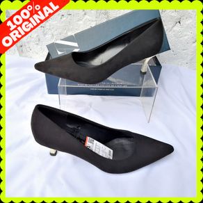 sepatu heels zara wanita original store fr288 - black 40