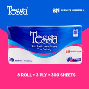Tessa Toilet Tissue 8 Roll [300 Sheets/3 Ply]