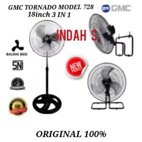 "Kipas Angin Tornado GMC 18"" 3in1 Model 728 Baling Besi"