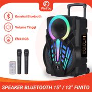 Speaker Meeting Bluetooth 15 Inch / 12 Inc Free 2 Mic Wireles New