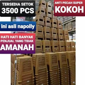PROMO KURSI BASO PLASTIK ASLI NAPOLLY  MODEL ROTAN ANTI PECAH TERMURAH