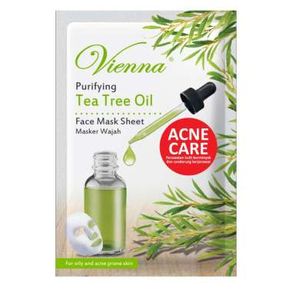 Vienna Face Mask Sheet Purifying Tea Tree Oil [Sachet / 1 Sheet]
