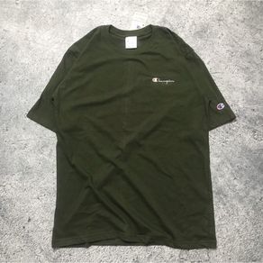 Kaos Champion Tee Basic Logo Bordir - Champion Tshirt Mirror 1:1