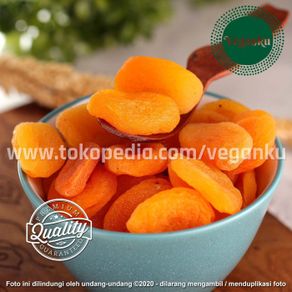 veganku - dried apricot kering 250gr buah aprikot natural import usa