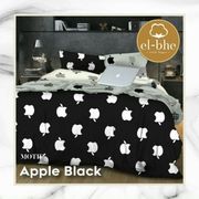 sprei katun elbhe motif apel hitam ukuran 90-200 - 100x200x20 cm
