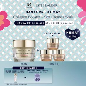 [Beauty Exclusive] Estee Lauder - 4pcs Set with Revitalizing Supreme+ Bright Power Soft Crème Moisturizer 75ml 15ml x3 (Senilai Rp 3684000) • Collagen Boosting Bright Creme - Moisturizer - Pelembab