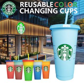 Tumbler Starbucks Color Changing Cups Berubah Warna Colour Reusable Cup