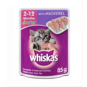 Whiskas Junior Kitten Mackarel Sachet [85 gram]