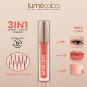 Make Up Korea Lumecolors Lip Cheek Mousse Eyeshadow Blushon Cream Stik Warna Orange Spicy Coral BPOM