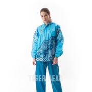 tiger head jas hujan setelan stretch batik mega 68285 - biru