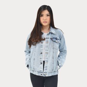 denim jacket snow jaket jeans wanita 