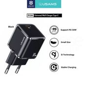 Wall Charger Type C USAMS T45 Fast Charging PD QC 30W Kepala Adaptor