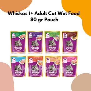 Whiskas Pouch Adult - Kemasan 80 Gr Makanan Basah Kucing Wiskas Wiskash
