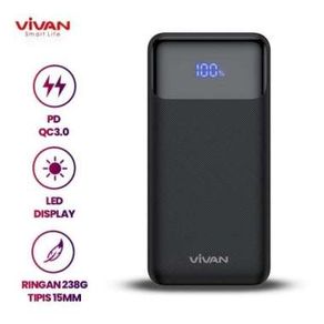 VIVAN Power Bank VPB-X10 Powerbank 10000mAh 20W Output USB & Type C - Green