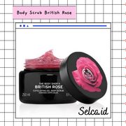 the body shop british rose exfoliating gel body scrub 250ml