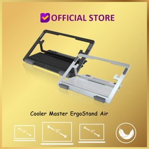 cooler master ergostand air cooling pad fan ergo stand kipas laptop - silver