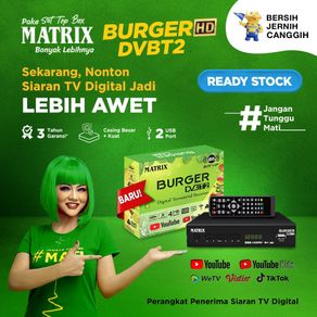 STB matrix burger / Set Top Box Matrix Burger / STB matrix apple  HD DVB-T2 Penerima siaran TV Digital