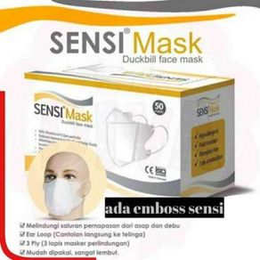 Masker Sensi Duckbill Mask 3Ply 50 Pcs
