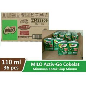 Milo 110ml UHT Active Go 110ml 36 kotak