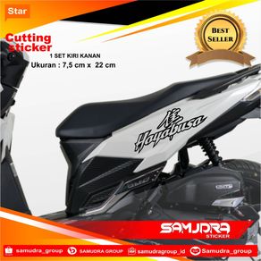 Cutting sticker 1set  HAYABUSA LOGO variasi body motor beat vario scoopy vespa dll