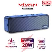 (STOK HABIS) SPEAKERS BLUETOOTH VIVAN VS20 WATERPROOF IPX7 20W ULTRA BASS SPEKERS BLUETOOTH BLUE WIRELESS