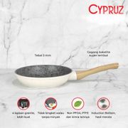 Cypruz - White Granite Series Fry Pan 18cm Penggorengan Anti Lengket FP-0702
