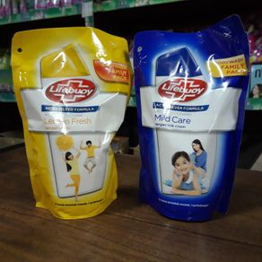 sabun lifebuoy reffil bodywash 450 ml/pcs - lemon fresh