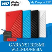 WD My Passport 4TB - HD HDD Hardisk Eksternal 2.5" - Garansi Resmi