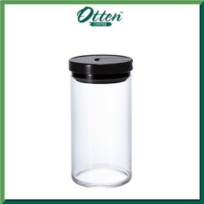 hario glass canister black 1l mcn-300b