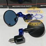 spion jalu bulat flexibel bar end fast bikes full cnc universal - biru