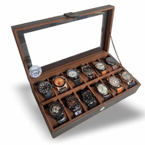 FULL COLOR - Box Jam Tangan isi 12 / Kotak Tempat  Penyimpanan Jam Tangan  Arloji & Watch Box Organizer Leather DIY