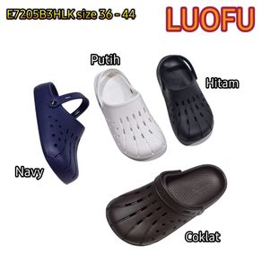 E7205B3HLK LUOFU ORIGINAL jelly sandal karet empuk murah pria selop sendal baim cowok import
