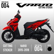 Cutting Sticker Vario  - Aksesoris Motor Cuting Honda Vario 125 & 150 Skotlet Stiker Striping Lis Variasi Vario Led Tahun 2015-2018 JS 04
