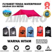 aimpro flysheet tenda 3x4 4x3 meter ultralight waterproof - hitam