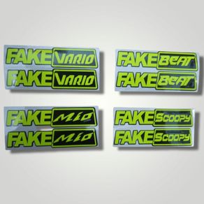 cutting stiker sticker fake beat vario scoopy mio mobil motor helm - fake beat
