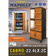 LEMARI PLASTIK NAPOLLY CARBO ROTAN 5SS + CERMIN