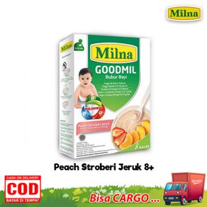milna bubur bayi goodmil 6 bulan+ bubur tanpa susu sapi - peach s jrk 8m